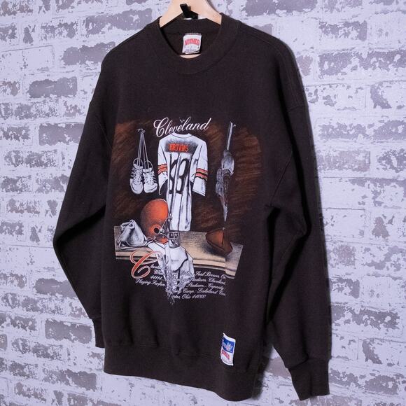 Vintage Cleveland Browns Sweatshirt Size Large Locker Room - Picture 5 of 6